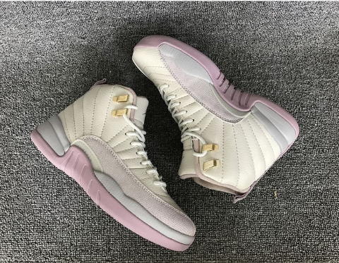 Women Air Jordan 12 Retro GS Heiress Plum Fog Shoes - Click Image to Close